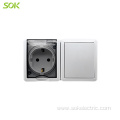 1Gang 2Way Surface Mounted Waterproof socket and switch